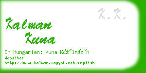 kalman kuna business card